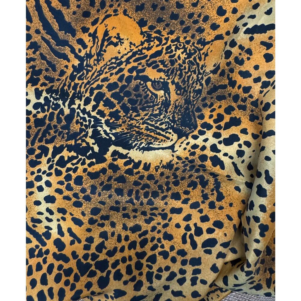 Leopard Faces Animal Print Vintage Scarf Large